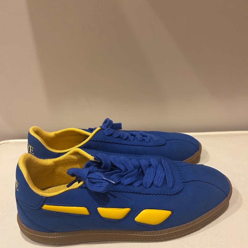 Blue and Yellow Sneakers